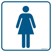 Systemy ekspozycyjne i znaki informacyjne - RA015 TOALETA DAMSKA 1, PN - PŁYTA PCV 1MM; (150X150MM) - miniaturka - grafika 1