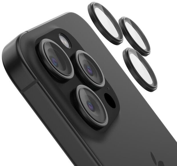 1x2 Belkin Kameralinsenschutz TempGlass iPhone 15Pro/15ProMax