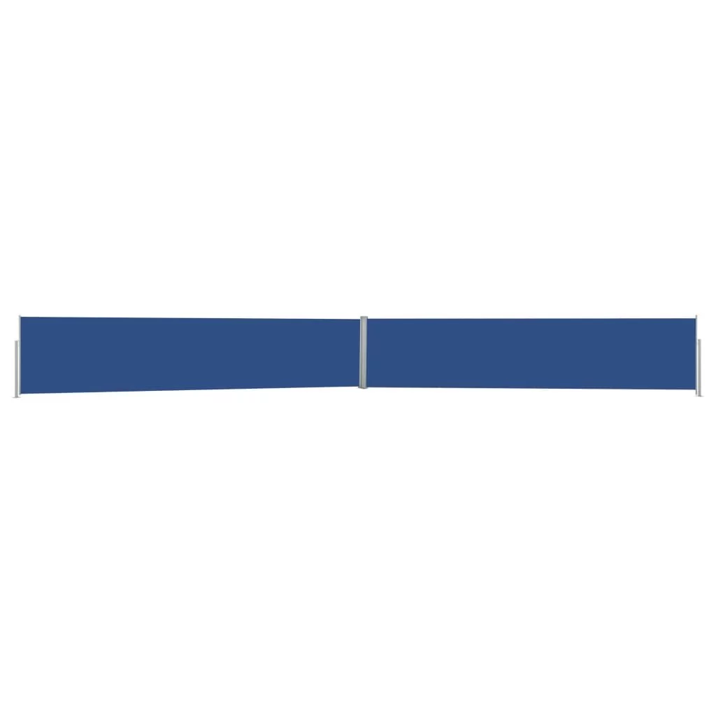 vidaXL Wysuwana markiza boczna na taras, 140x1200 cm, niebieska vidaXL