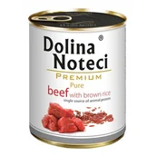 Mokra karma dla psów - Dolina Noteci Premium Pure Wołowina Z Ryżem 800g - miniaturka - grafika 1