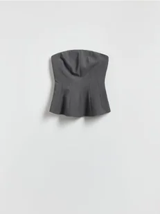 Reserved - Gorsetowy top - jasnoszary - Marynarki i żakiety damskie - miniaturka - grafika 1