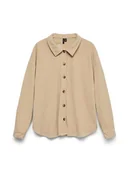 Koszule damskie - Vero Moda Koszula sztruksowa w kolorze beżowym - miniaturka - grafika 1