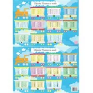 Podręczniki dla szkół podstawowych - ART MAP Podkładka na biurko. Pociąg z tabliczką mnożenia. - miniaturka - grafika 1