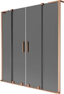 Parawany nawannowe - Mexen Velar L Duo parawan nawannowy 2-skrzydłowy rozsuwany 150 x 150 cm, grafit, miedź szczotkowana - 896-150-003-42-65 - miniaturka - grafika 1