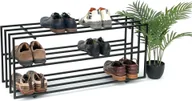 Szafki na buty - DanDiBo Stojak na buty metalowy czarny 3 poziomy 96552 Stojak na buty Stojak na buty nowoczesny Solidna szafka na buty Półka - miniaturka - grafika 1