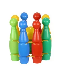 Tupiko Kręgle małe w koszyku - Zabawki i gry sportowe - miniaturka - grafika 1