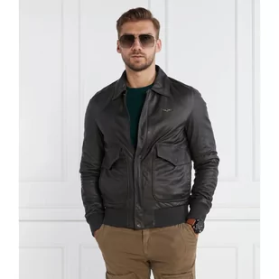 Aeronautica Militare Skórzana kurtka | Regular Fit - Kurtki męskie - miniaturka - grafika 1