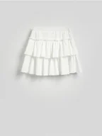 Spódnice - Reserved - Spódnica mini z falbanami - biały - miniaturka - grafika 1