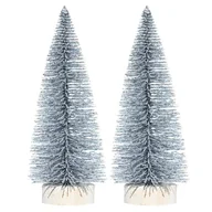 Ozdoby bożonarodzeniowe - Choinki Dekoracyjne Brokatowe Srebrne 8Cm - 2 Szt - miniaturka - grafika 1