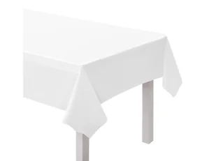 Obrus papierowy biały - 137 x 274 cm - 1 szt. - Dekoracje i nakrycia stołu na imprezę - miniaturka - grafika 1