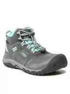 Kozaki damskie - Keen Trekkingi Ridge Flex Mid Wp 1025583 Szary - miniaturka - grafika 1