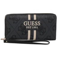 Portfele - Portfel Laurel II Slg Large Zip Around SWOS74 59146 Coal Logo (GU774-b) Guess - miniaturka - grafika 1