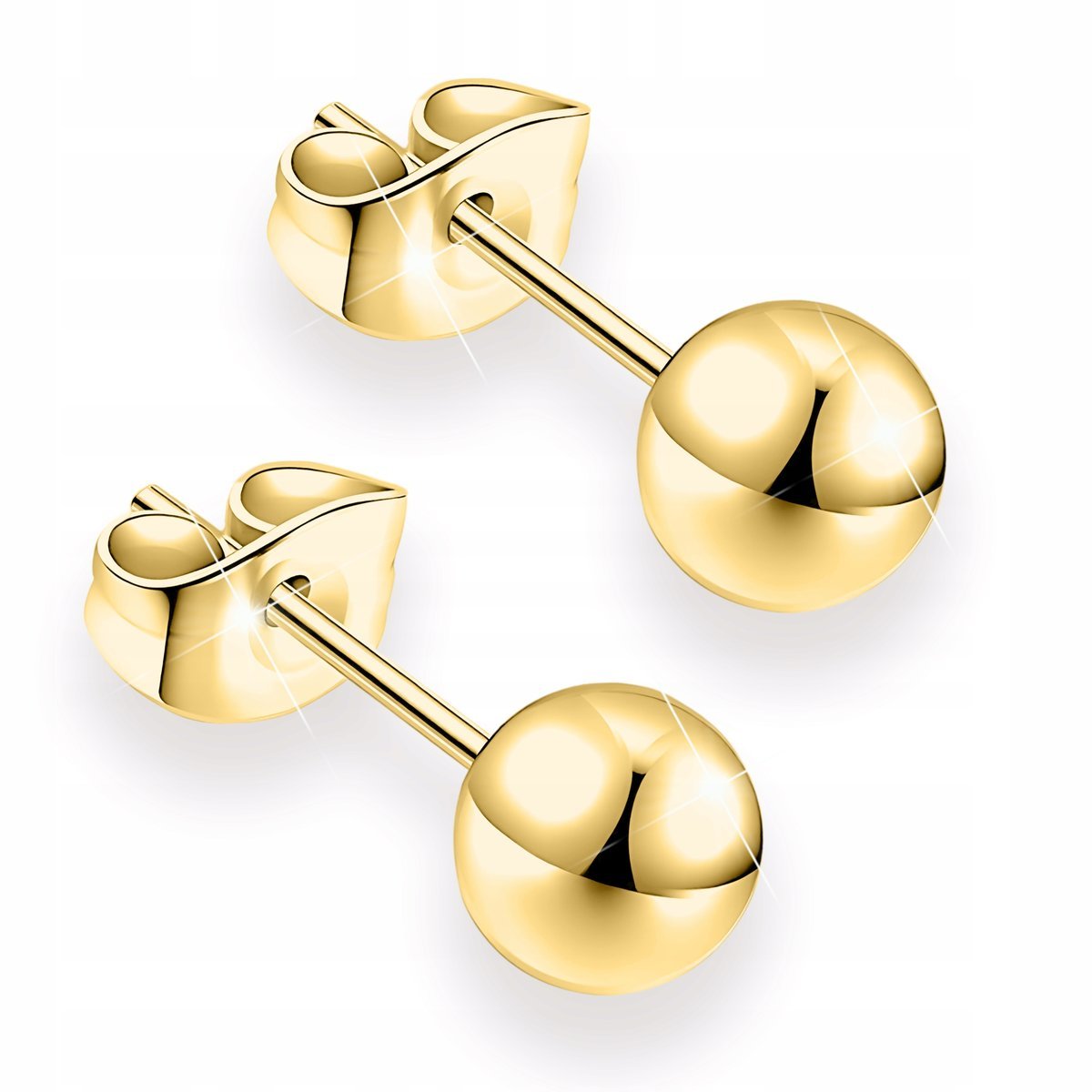 Złote Złote Kule Kulki Wkrętki Klasyczne Sztyfty 3mm 4mm 5mm SREBRO 925