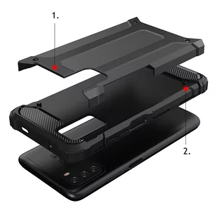 Hybrid Armor pancerne hybrydowe etui pokrowiec Xiaomi Redmi Note 10 5G / Poco M3 Pro złoty - Etui i futerały do telefonów - miniaturka - grafika 3