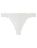 Majtki damskie - Women'secret Stringi bawełniane i koronki Kość słoniowa, kość słoni, L - miniaturka - grafika 1