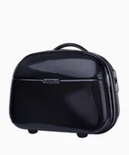 Walizki - Czarny kuferek podróżny z policarbonu - miniaturka - grafika 1