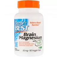 Witaminy i minerały - Magnez Doctor's Best Brain, 50 mg, 90 kapsułek ziołowych - miniaturka - grafika 1