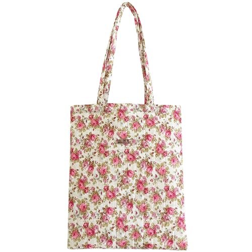 Torba Tote Kwiaty Tapicerka 33x39 cm., Wielobarwny, Neceser - makijaż - podróż - etui