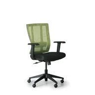 Fotele i krzesła biurowe - B2B Partner Krzesło biurowe Met, czarny/zielony X3-55BT-2/NT32,B15 - miniaturka - grafika 1