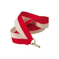 Gadżety dla kibiców - Wstążka 22 mm - biało-czerwona - miniaturka - grafika 1