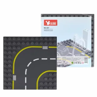 Klocki Wange 905 – Zakręt/ulica płytka bazowa 12x12 (ciemnoszara) do DUPLO - Klocki - miniaturka - grafika 1
