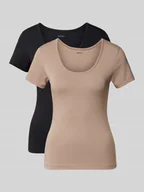 Bielizna nocna - T-shirt z nadrukiem z logo w zestawie 2 szt. - miniaturka - grafika 1