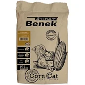 Żwirek dla kotów - Super Benek Super Benek Żwirek kukurydziany Corn Cat Golden dla kota poj 25l - miniaturka - grafika 1