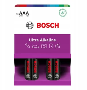 BATERIA BOSCH 4SZT AA ULTRA ALKALINE LR03UA4B/00 - Baterie i akcesoria - miniaturka - grafika 1