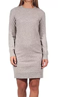 Sukienki - Vero Moda Kobiety Vmdoffy Ls O-Neck Dress Ga Noos Sukienka, Szary (Sepia Tint Melange), XL - miniaturka - grafika 1