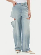 Spodnie damskie - PINKO Jeansy 104794 A2I6 PJE Niebieski Skinny Fit - miniaturka - grafika 1