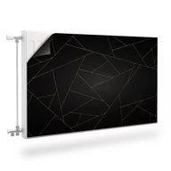 Dekoracje domu - Osłona MAGNETYCZNA Na Kaloryfer Czarne Trójkąty Abstrakcja 110cm x 60cm - miniaturka - grafika 1
