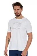 Koszulki sportowe męskie - Koszulka termoaktywna męska Brubeck Aerate SS13860 biały - miniaturka - grafika 1