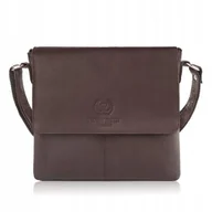 Torebki damskie - Listonoszka skórzana brązowa torebka damska na ramię Paolo Peruzzi E-28-BR - miniaturka - grafika 1