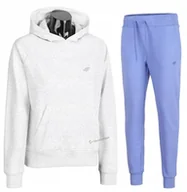Spodnie sportowe damskie - 4F DAMSKI DRES BAWEĹNA KOMPLET BLUZA SPODNIE / rozm L - miniaturka - grafika 1