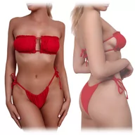 Stroje kąpielowe - KOSTIUM KĄPIELOWY DWUCZĘŚCIOWY STRÓJ MINI BIKINI STRINGI TANGA MODELUJĄCE L - miniaturka - grafika 1