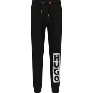 HUGO KIDS Spodnie dresowe | Regular Fit - Spodnie i spodenki dla chłopców - miniaturka - grafika 1