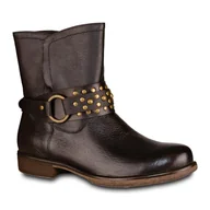 Botki damskie - BIG STAR R274128 BRĄZOWE KOWBOJKI BOTKI SKÓRA R.36 - miniaturka - grafika 1
