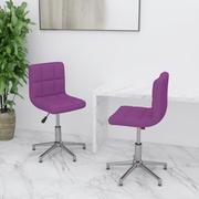Krzesła - vidaXL Lumarko Obrotowe krzesła stołowe, 2 szt., fioletowe, sztuczna skóra 334413 - miniaturka - grafika 1