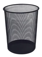 Kosze na śmieci - Kosz na śmieci metalowy, 19l, czarny - miniaturka - grafika 1