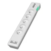 Listwy zasilające - Ever Listwa przeciwprzepięciowa ELITE T/LZ11-ELI015/0000 (2 x USB, 5 x UTE; 10 A; 1,5m; kolor biały) 2_227413 - miniaturka - grafika 1