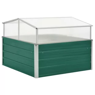 vidaXL Inspekt zielony 100 x 100 x 77 cm stal galwanizowana 47020 - Szklarnie ogrodowe - miniaturka - grafika 2