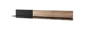 Półki do salonu - Półka 180cm Adre dąb wotan/ czarny - miniaturka - grafika 1
