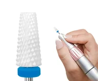 Frezarki do paznokci - Frez Ceramiczny, Stożek ścięty 3/32″ Umbrella (M) , średni (niebieski) - miniaturka - grafika 1