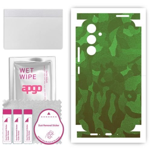 folia naklejka skórka strukturalna na TYŁ+BOKI do Samsung Galaxy A54 - Moro Camo Zielony - apgo SKINS