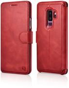 Etui i futerały do telefonów - iCarer 2w1 Leather Folio etui z naturalnej skóry z odpinaną klapką do Samsung Galaxy S9+ S9 Plus czerwony RS992004-RD - miniaturka - grafika 1