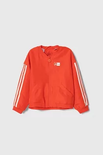 Kurtki i płaszcze dla dziewczynek - adidas kurtka bomber dziecięca kolor czerwony - grafika 1