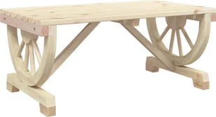 vidaXL Ogrodowy stolik kawowy 90x50x40 cm z litego drewna jodłowego - Ławy i stoliki kawowe - miniaturka - grafika 1