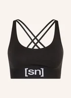 Biustonosze - Super.Natural Biustonosz Sportowy Super Top Z Wełną Merino schwarz - miniaturka - grafika 1