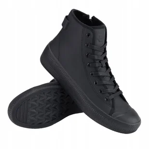 Męskie trampki z zamkiem ułatwiającym zakładanie czarne V1 OM-FOTH-0184 40 - Trampki męskie - miniaturka - grafika 1