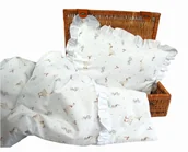 Pościel dla dzieci - Pościel do łóżeczka GĄSKI z falbanką 90x120 - miniaturka - grafika 1